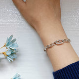 Sterling Silver Mariner Chain Bracelet Toggle Clasp | HeartfullNet