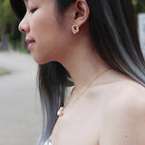 Pearl 14K Gold Plated Studs Earrings | HeartfullNet