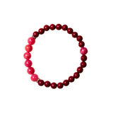 Rhodochrosite Red Agate Stretch Bracelet  | HeartfullNet