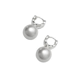 Sterling Silver Carve Design Pearl Earrings | HeartfullNet