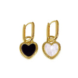 Cupid - Heart Drop Huggie Earrings