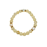 Elysian - Stretch Rutilated Quartz Pearl Bracelet