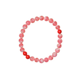 Rhodochrosite Cinnabar Stretch Love Bracelet Handmade Jewelry | Heartfullnet