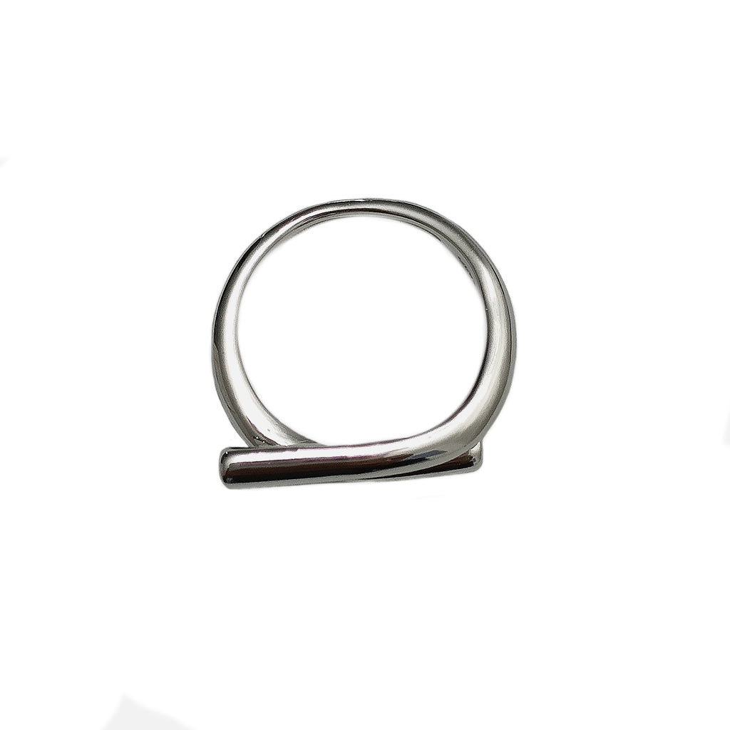 Shilla Sterling Silver Geometric Minimalist Ring | HeartfullNet