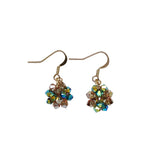 Hook Earrings Made with Swarovski Crystal Beads in Four-Leaf Design Handmade Jewelry | HeartfullNet