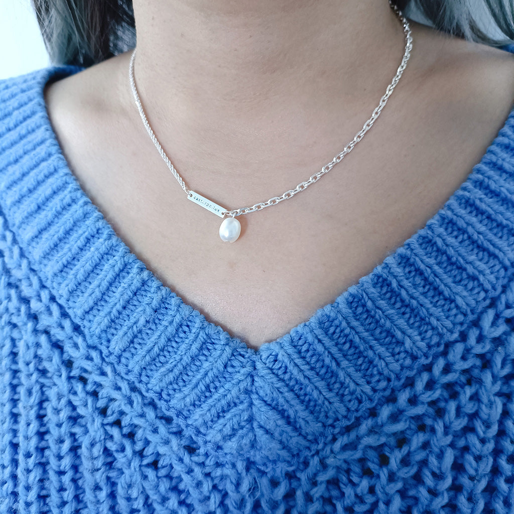 Sterling Silver Freshwater Pearl Pendant Necklace | HeartfullNet