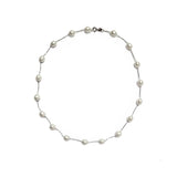 Freshwater Pearl Sterling Silver Necklace Handmade Ladies Jewelry | HeartfullNet