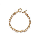 14K Gold Plated Gauge Link Bracelet | HeartfullNet