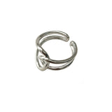 Sterling Silver Plated with 18K White Gold Ring | HeartfullNet