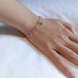 Sterling Silver Zircon Charm Bracelet | HeartfullNet