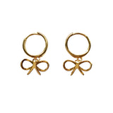 Gold Plated Huggie Drop Earrings | HeartfullNet