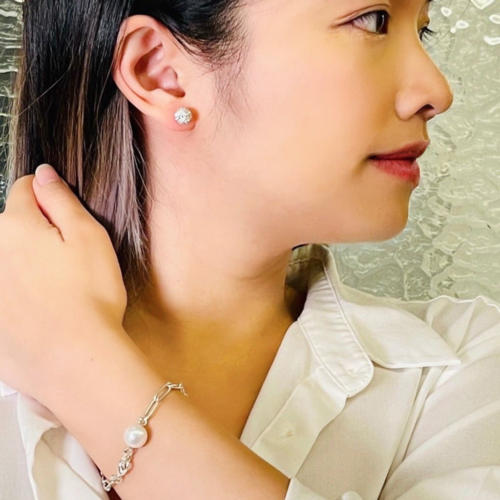 Silver Mother of Shell Pearl Bracelet Handmade Jewelry | HeartfullNet