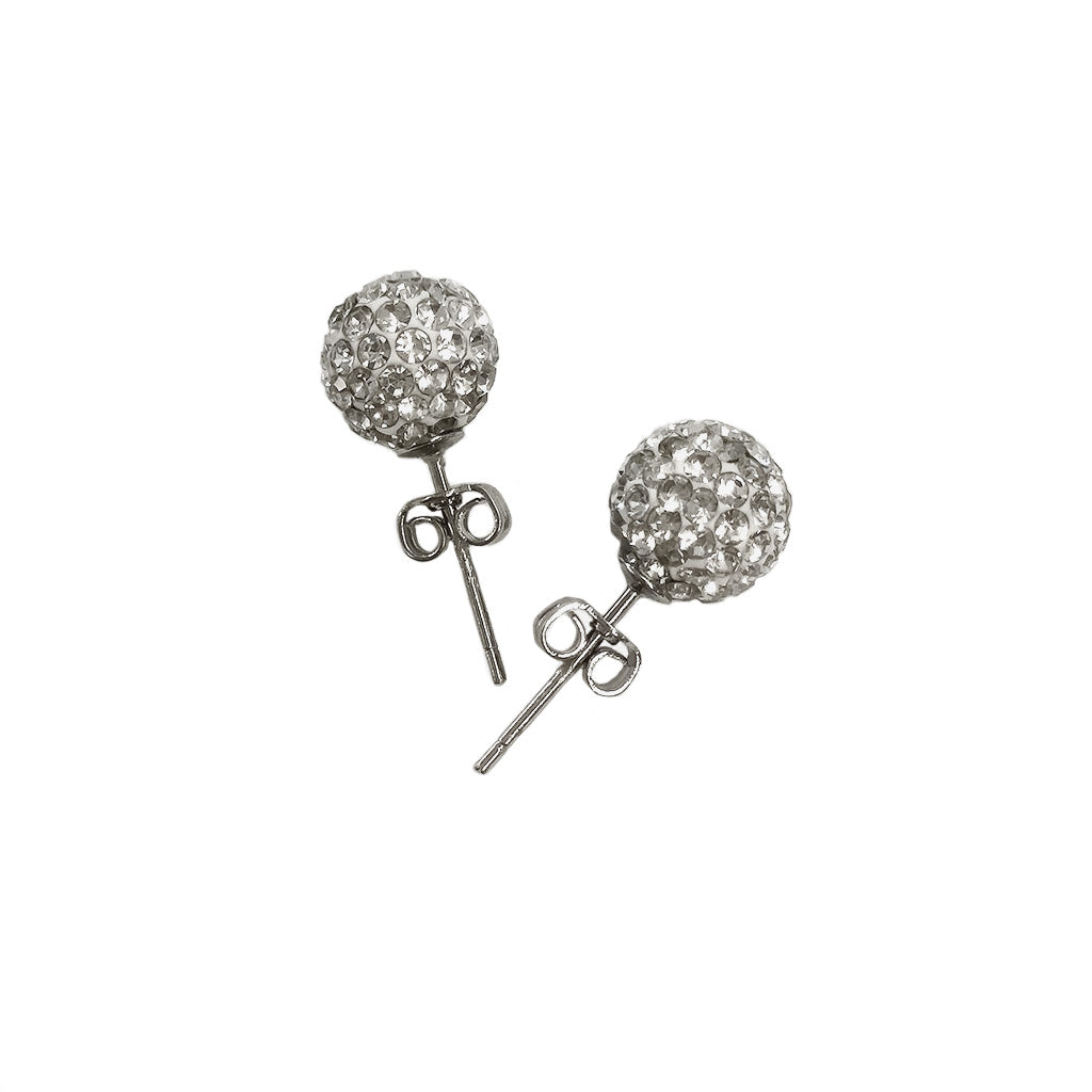 Cubic Zirconia Pave Stud Earrings | HeartfullNet