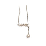 Kenina - Silver Pearl Pendant Necklace