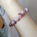 Stretch Red Hematoid Quartz Handmade Bracelet | HeartfullNet