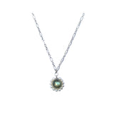 Pearl Labradorite Pendant  Sterling Silver Necklace Handmade Jewelry | HeartfullNet
