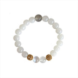 Labradorite Gypsum Rock Crystal Gemstone Bracelet Handmade Jewelry | HeartfullNet