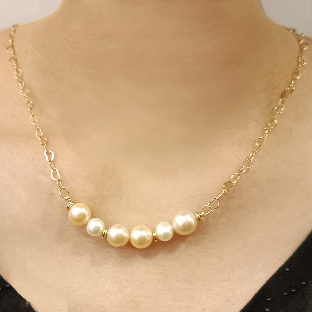 Freshwater Pearl 14K Gold Plated Necklace | HeartfullNet