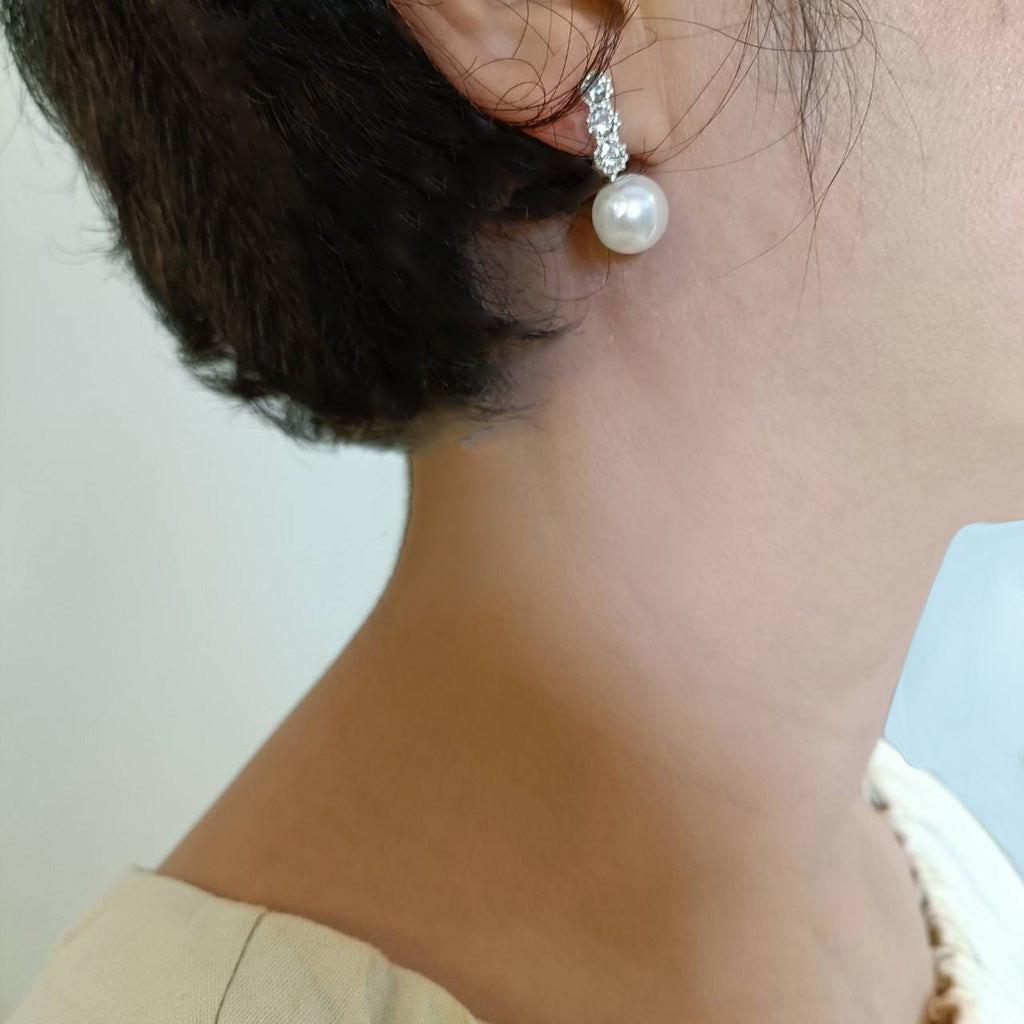 Sterling Silver Mother of Pearl Stud Earrings | HeartfullNet