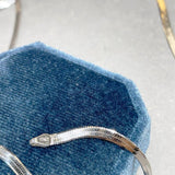 Sterling Silver Snake Chain Necklace Flat | HeartfullNet